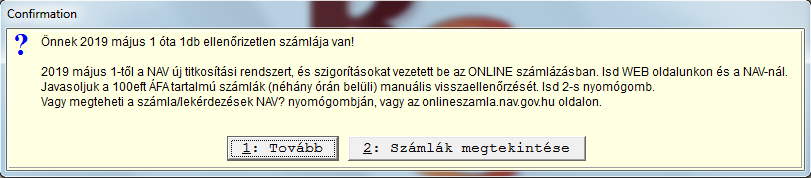 elküldetlen számla figyelmeztetés