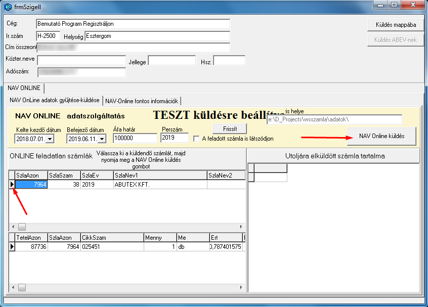 elküldetlen számla figyelmeztetés