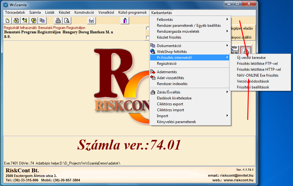 NAV Online 1.1 frissítés