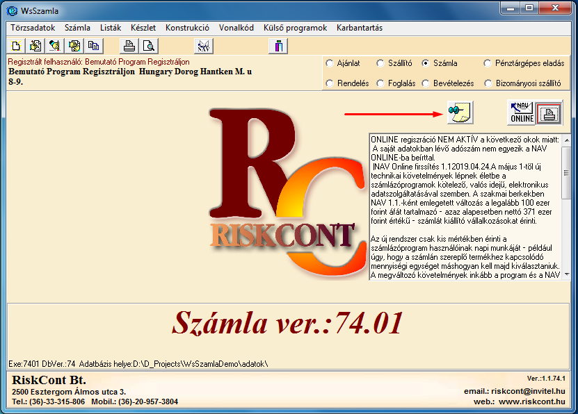 NAV Online 1.1 frissítés