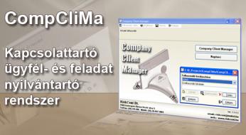 CompCliMa Kapcsolattartó  ügyfél- és feladat nyilvántartó  rendszer